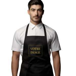 Tablier noir à personnaliser