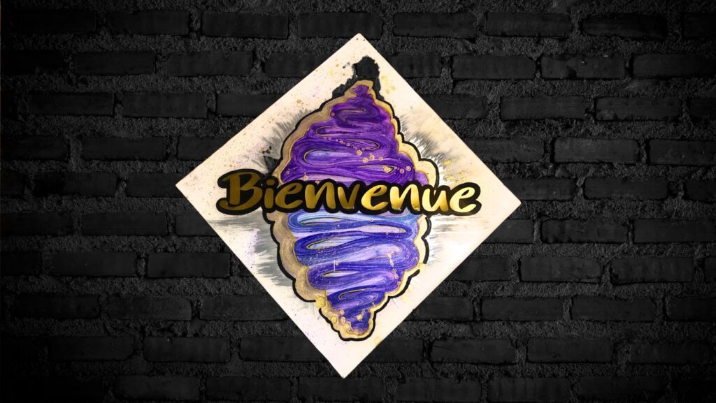Panneau de bienvenue inspiré du street art