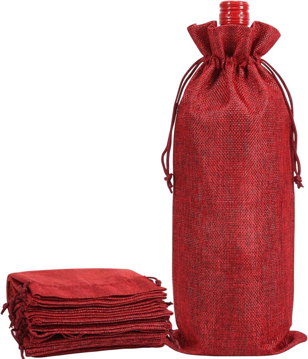sac jute rouge