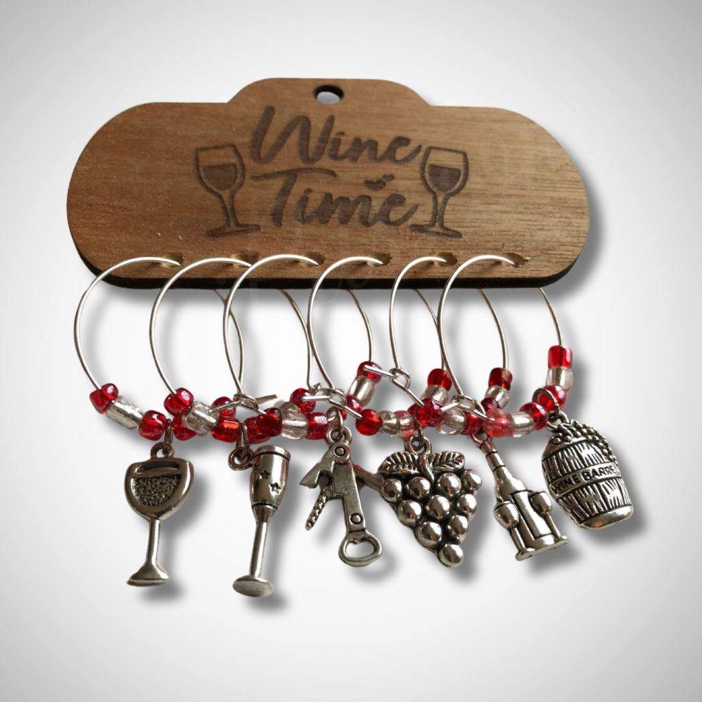 Bijoux pour verre avec pied - perles roses – Image 2