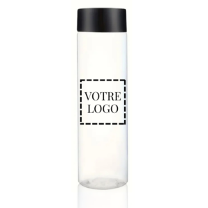 Bouteille d'eau 400 ml avec bouchon noir