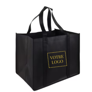 Grands sac fourre-tout noir réutilisable